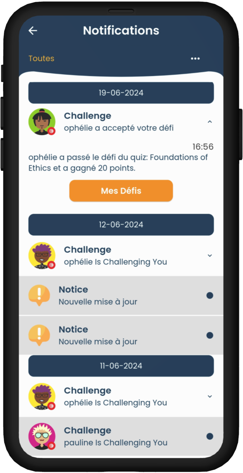 Notifications Screen
